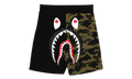 BAPE 1st Camo Back Shark Sweatshorts Black 1I20 153 004 BLACK