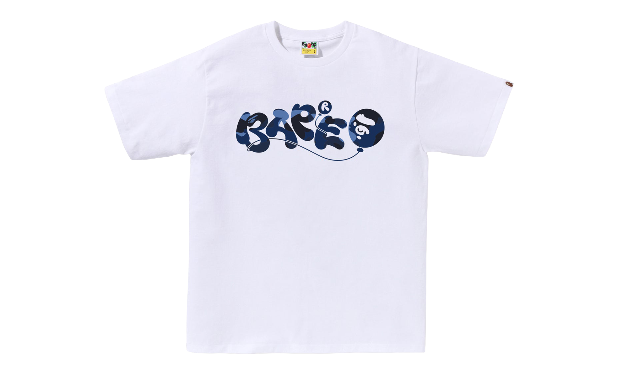 BAPE Color Camo Balloon Tee White / Navy 1L80 110 020 WHT