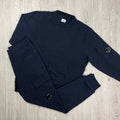 CP Company Raised Fleece Tracksuit - Navy Ironleague