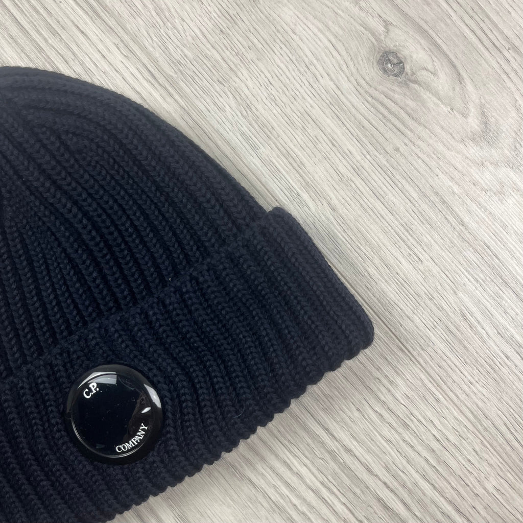 CP Company Lens Beanie - Navy Ironleague