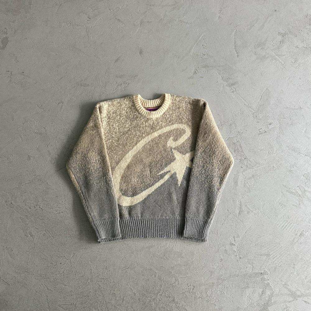 Corteiz C-Star More Hair Knit Sweater - Grey Ironleague