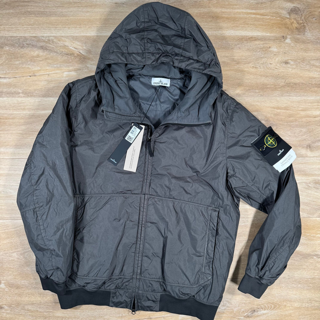 Stone Island Crinkle Reps NY Padded Jacket in Lead Grey Ironleague