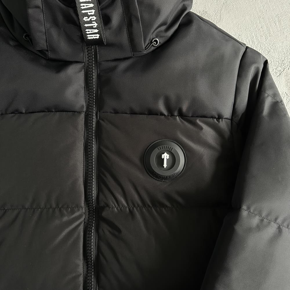 Trapstar Decoded Puffer Jacket - Black/Black Ironleague