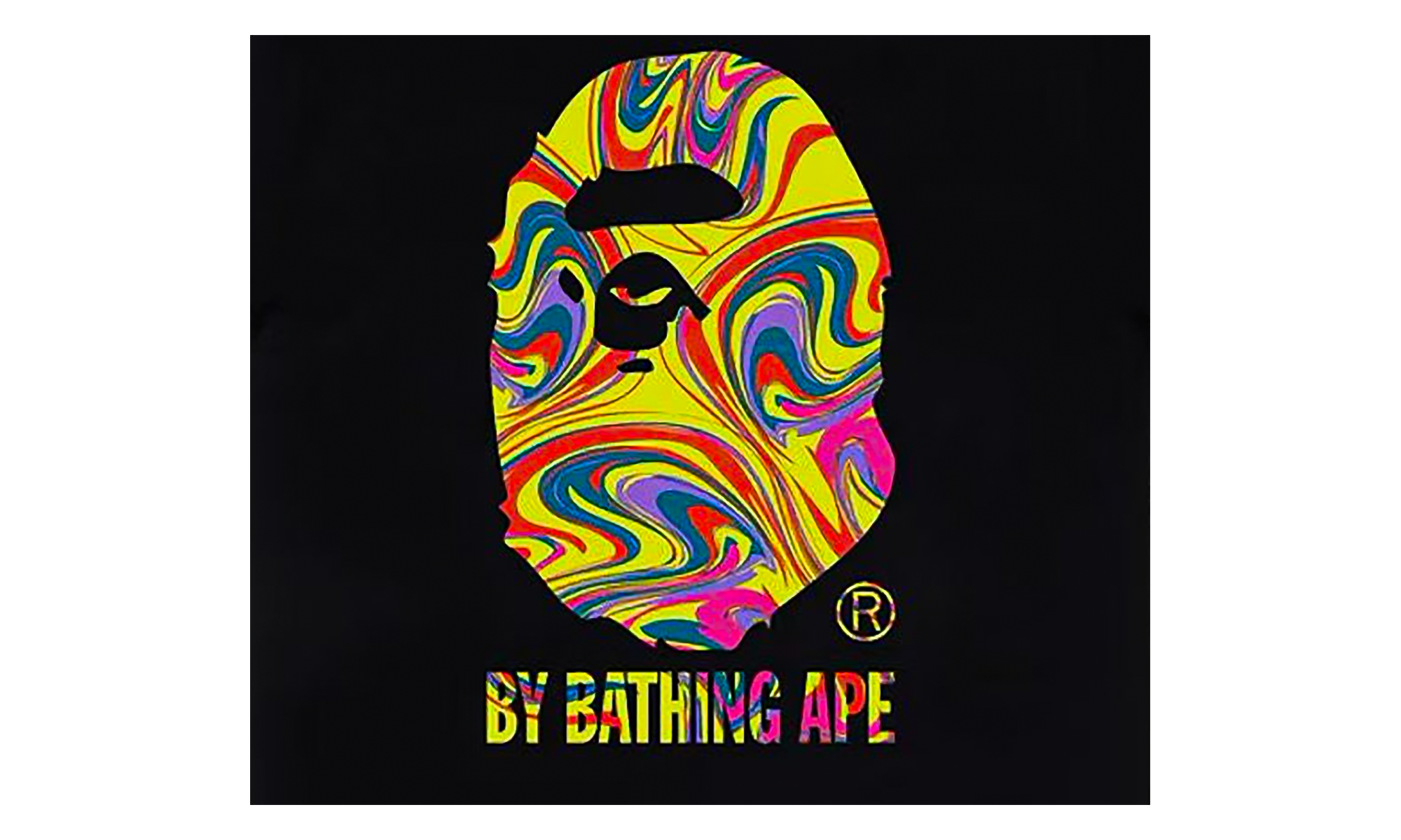 BAPE Marbling By Bathing Ape Tee Black 1J80 110 023 BLACK