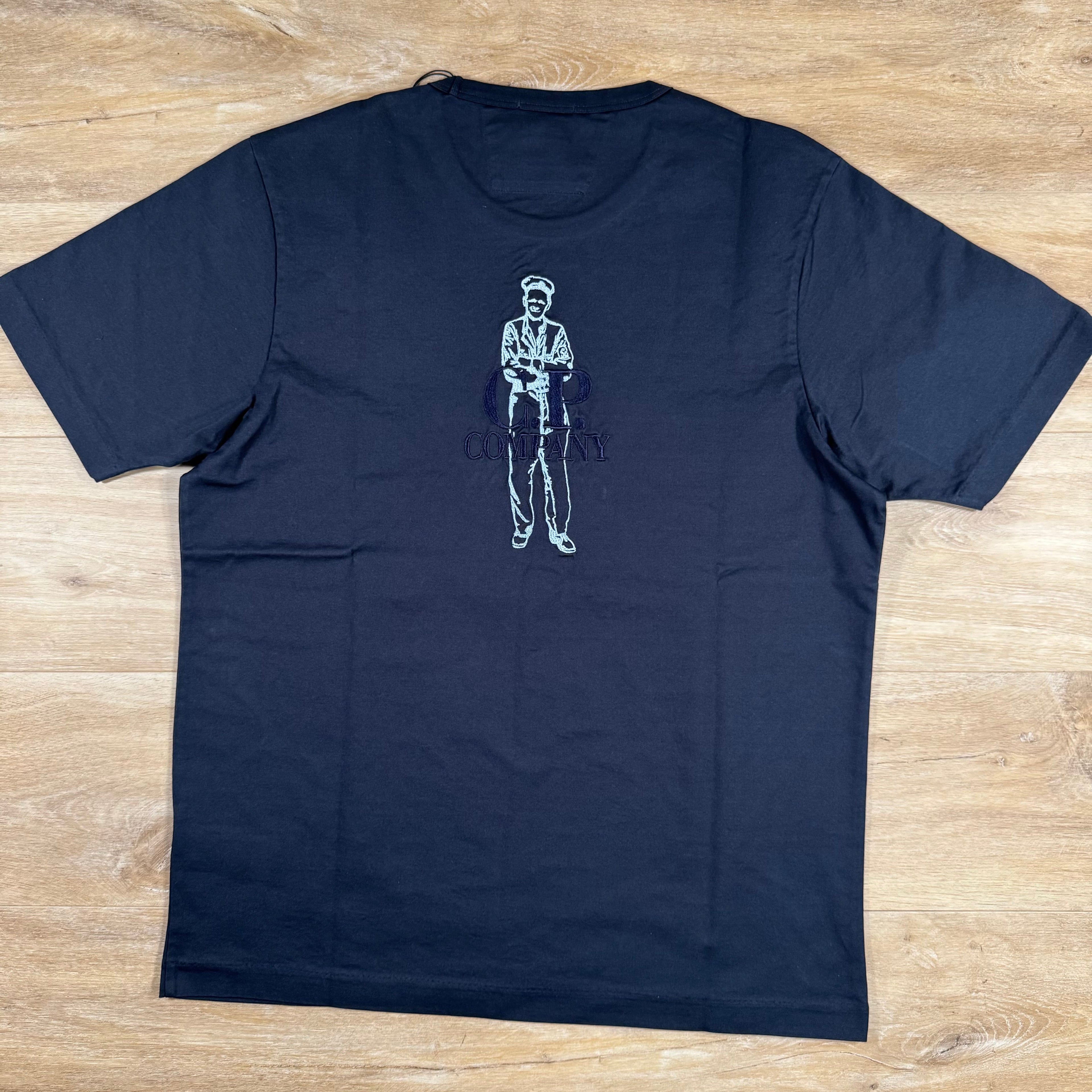 CP Company 30/2 Mercerized Jersey Twisted British Sailor T-Shirt in Navy Ironleague