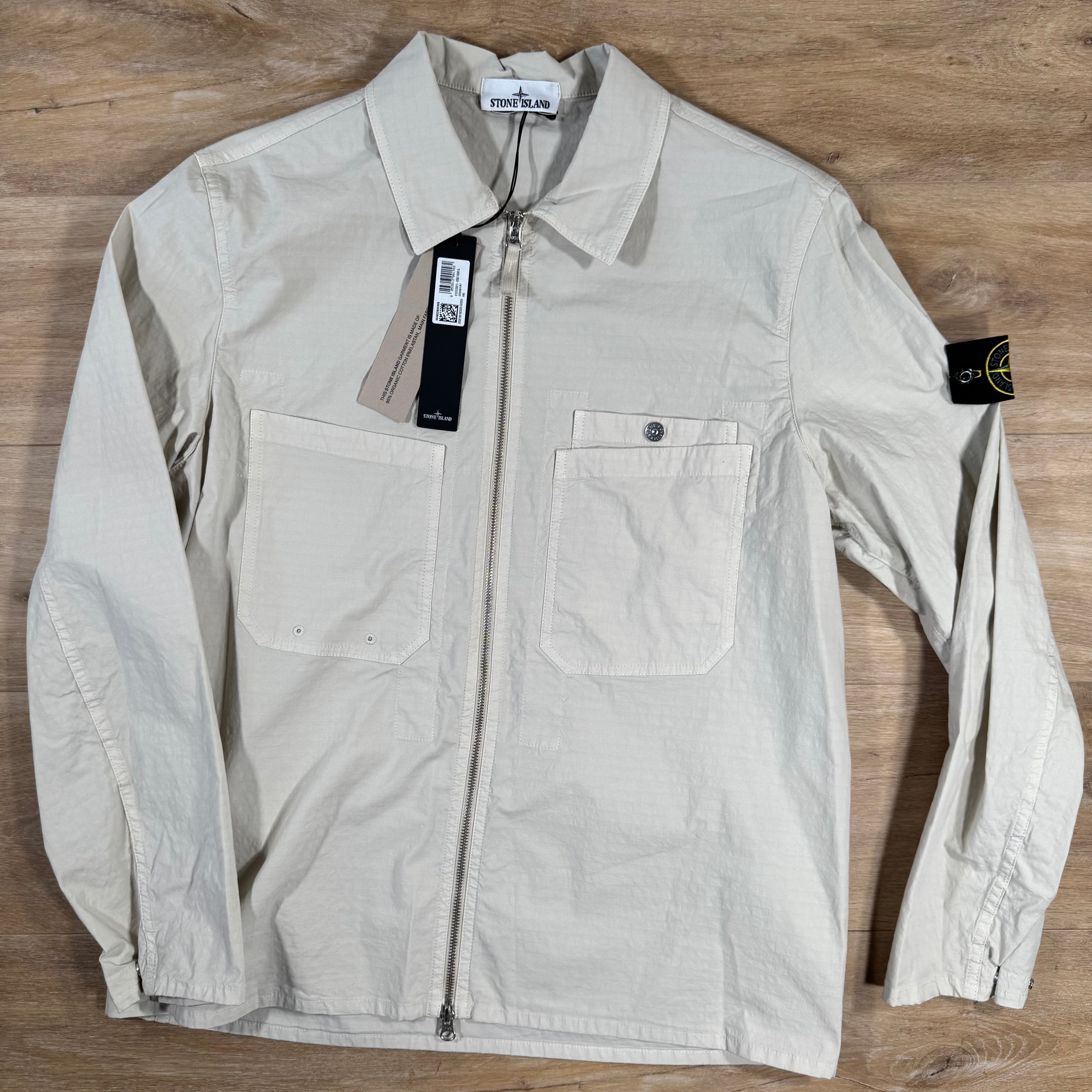 Stone Island Mil-Spec Stretch Ripstop-TC Overshirt in Sand Ironleague