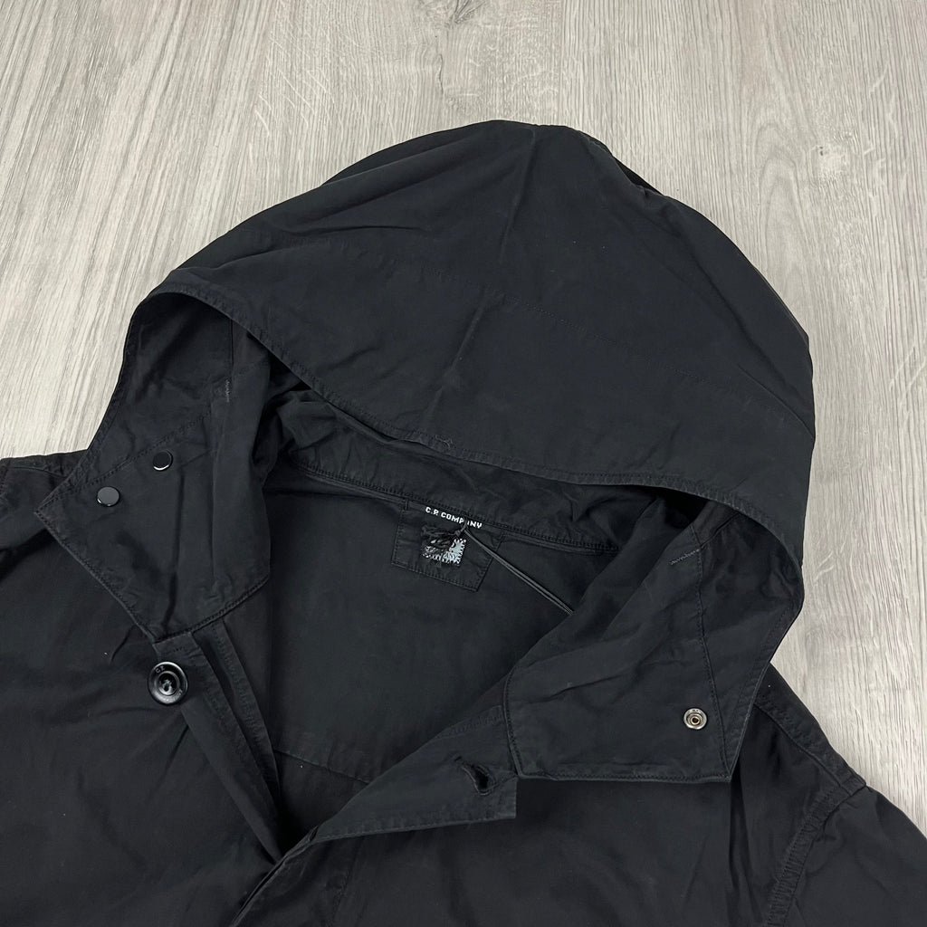 CP Company Hooded Overshirt - Black Ironleague