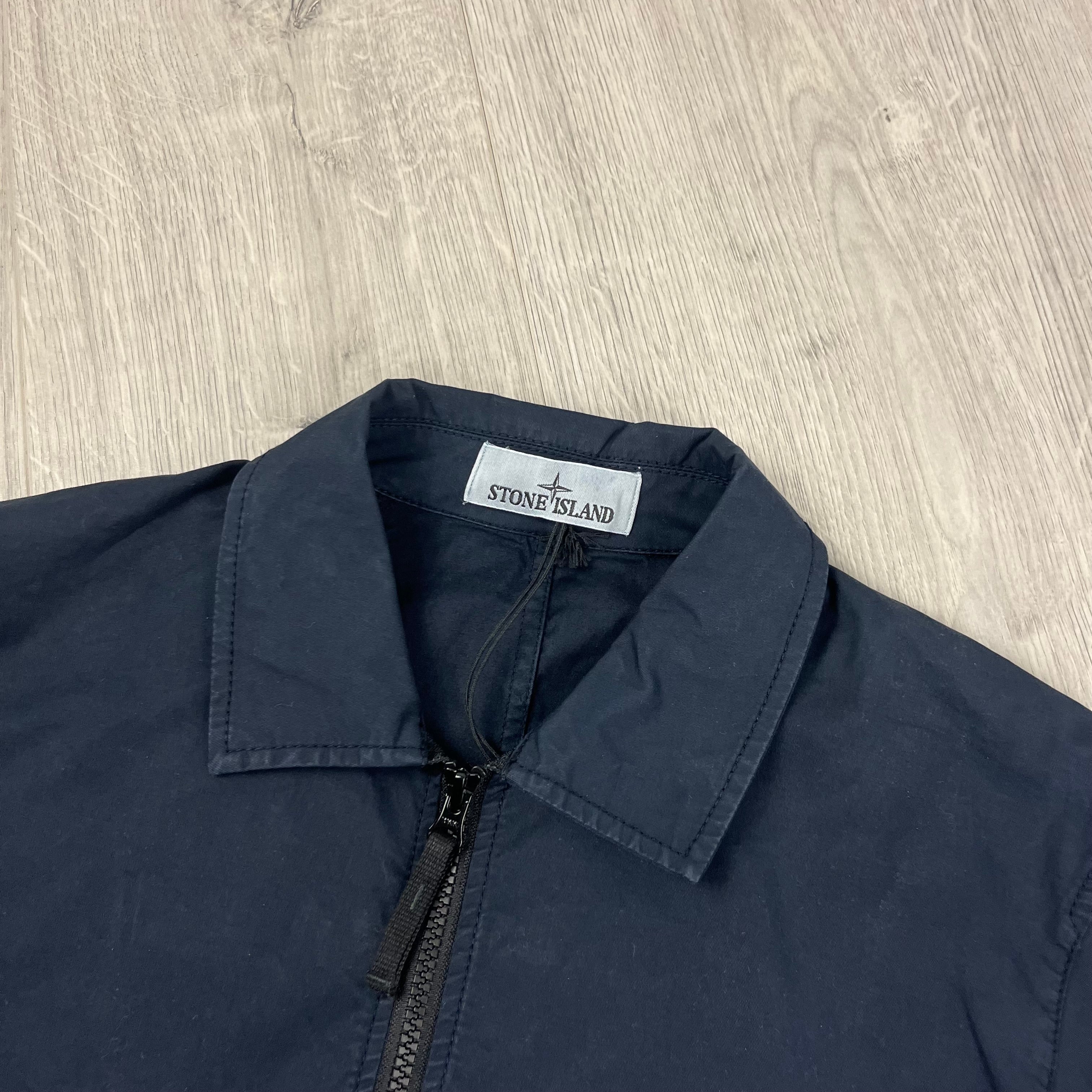 Stone Island Zip Overshirt - Navy Ironleague
