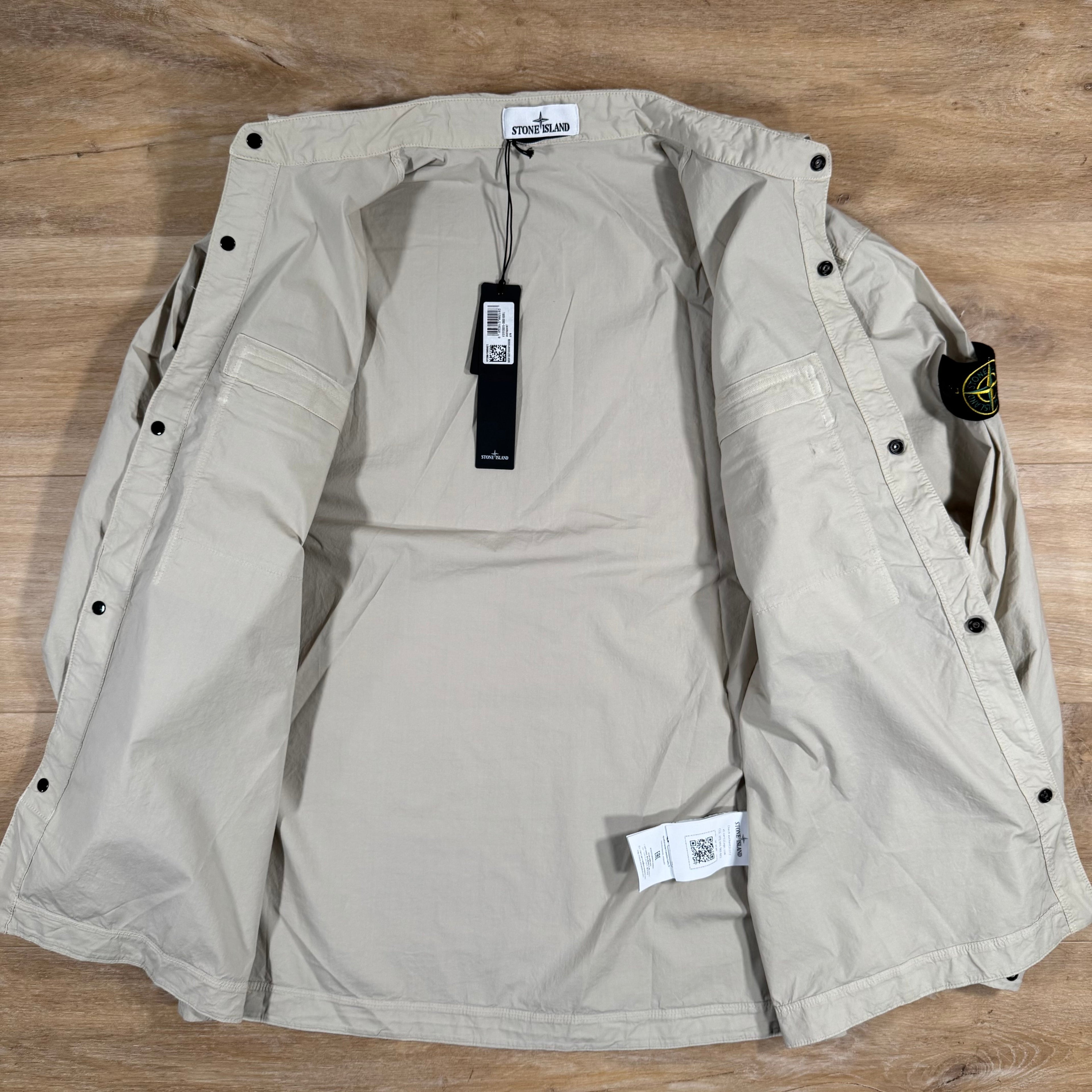 Stone Island Stretch Tela Overshirt in Sand Ironleague