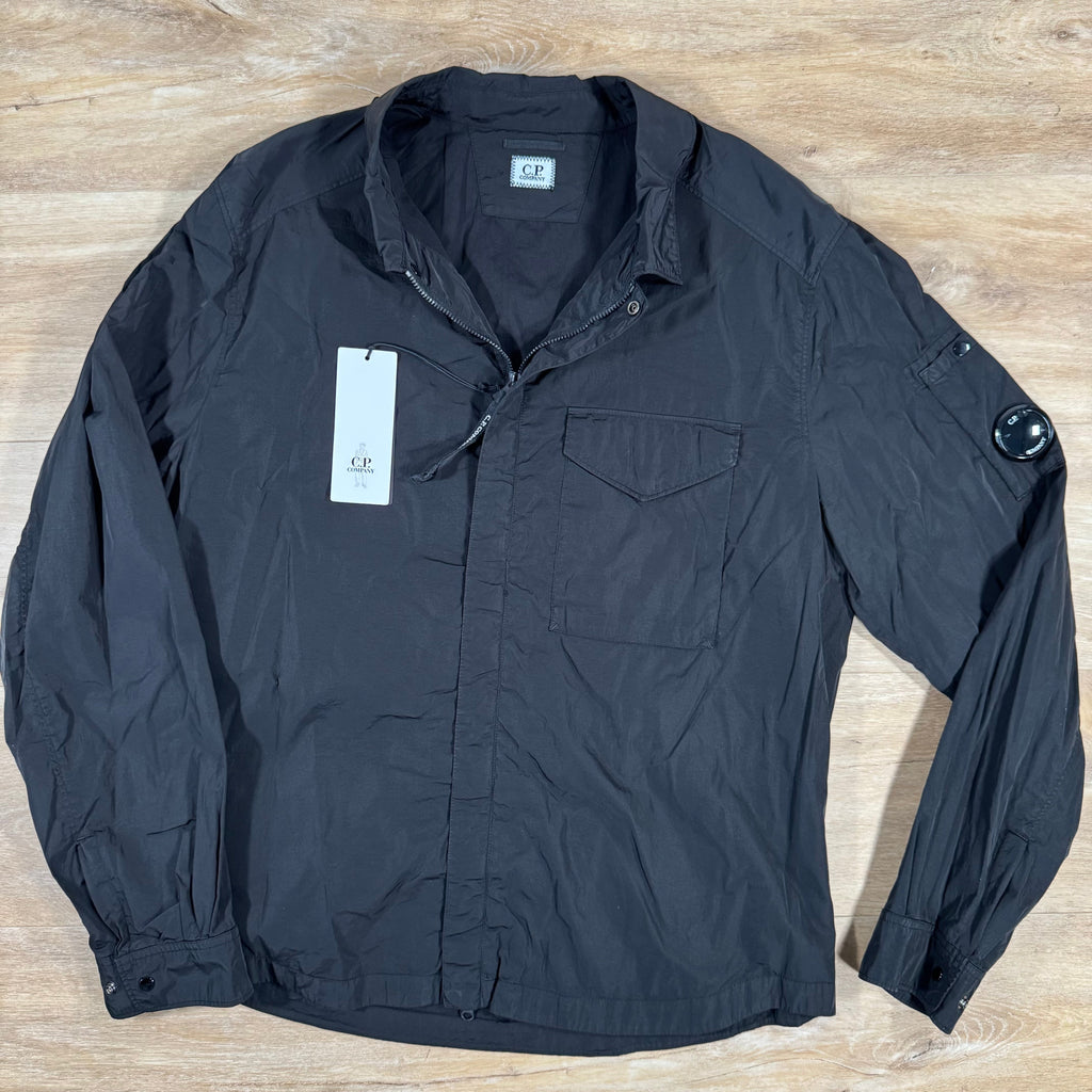 CP Company Chrome-R Lens Overshirt in Black Ironleague