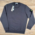 Stone Island Organic Cotton Fleece Sweatshirt in Charcoal Grey Ironleague