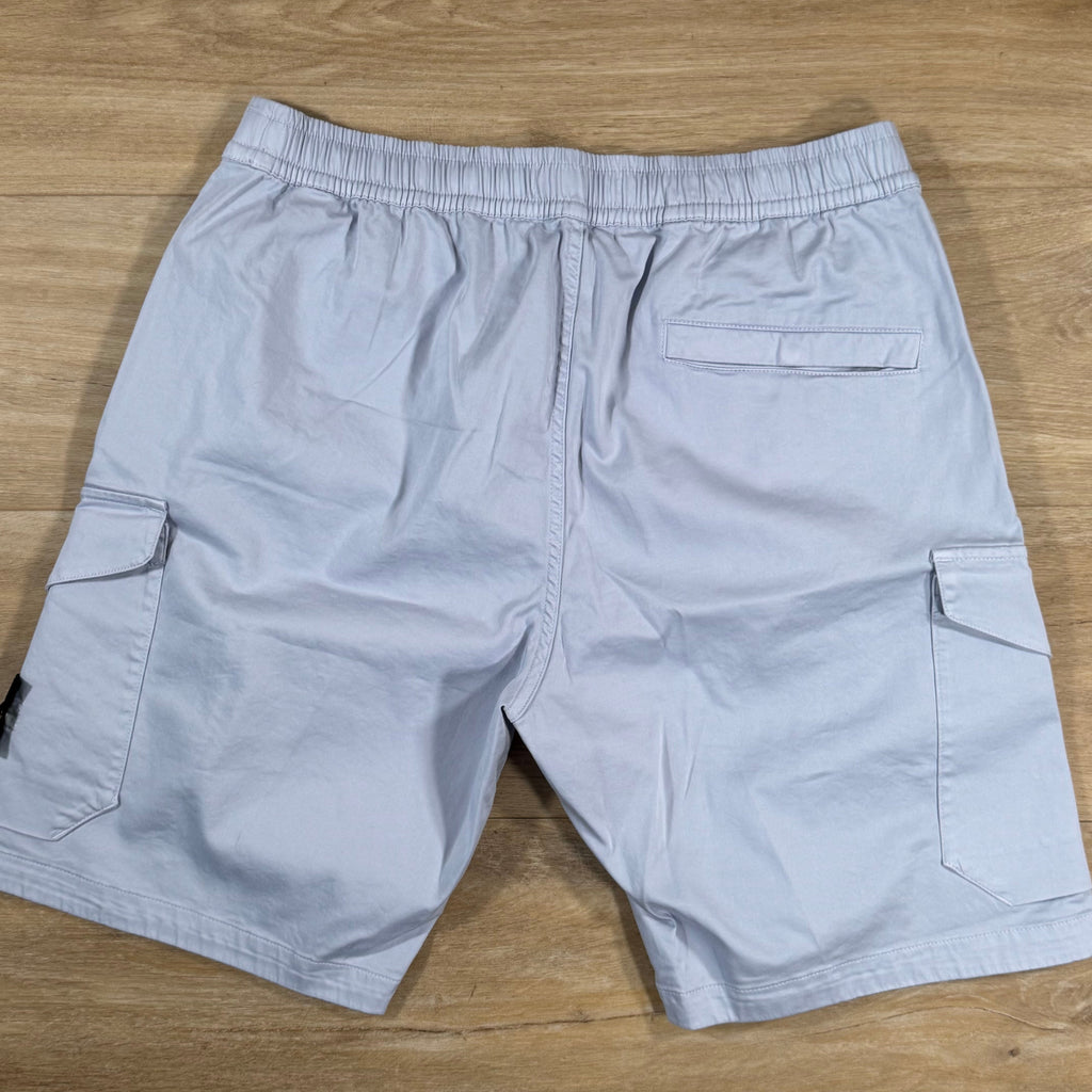 Stone Island Organic Stretch Cotton Cargo Bermuda Shorts in Lilac Ironleague