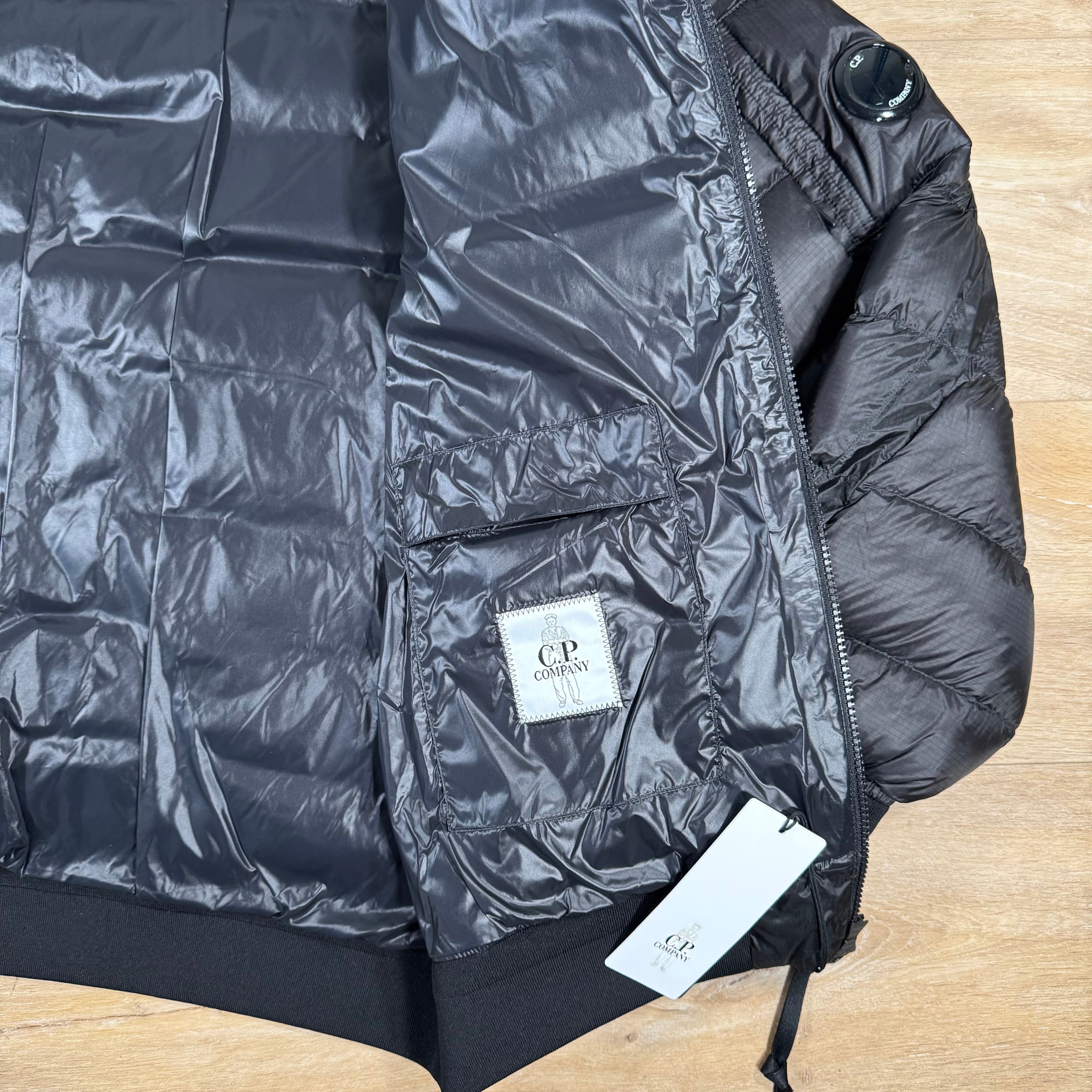 CP Company DD Shell Lens Down Jacket in Black Ironleague