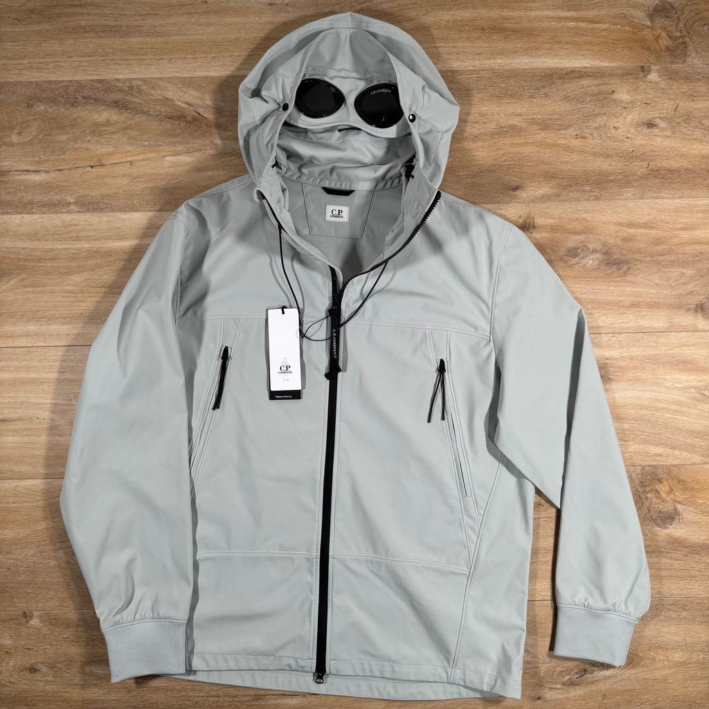 CP Company Shell-R Goggle Jacket in Blue Fox - Grey Ironleague