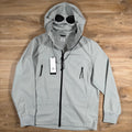 CP Company Shell-R Goggle Jacket in Blue Fox - Grey Ironleague
