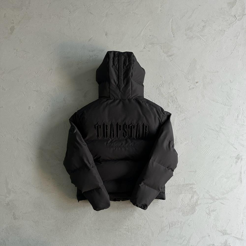Trapstar Decoded 2.0 Hooded Puffer - Black/Black Ironleague