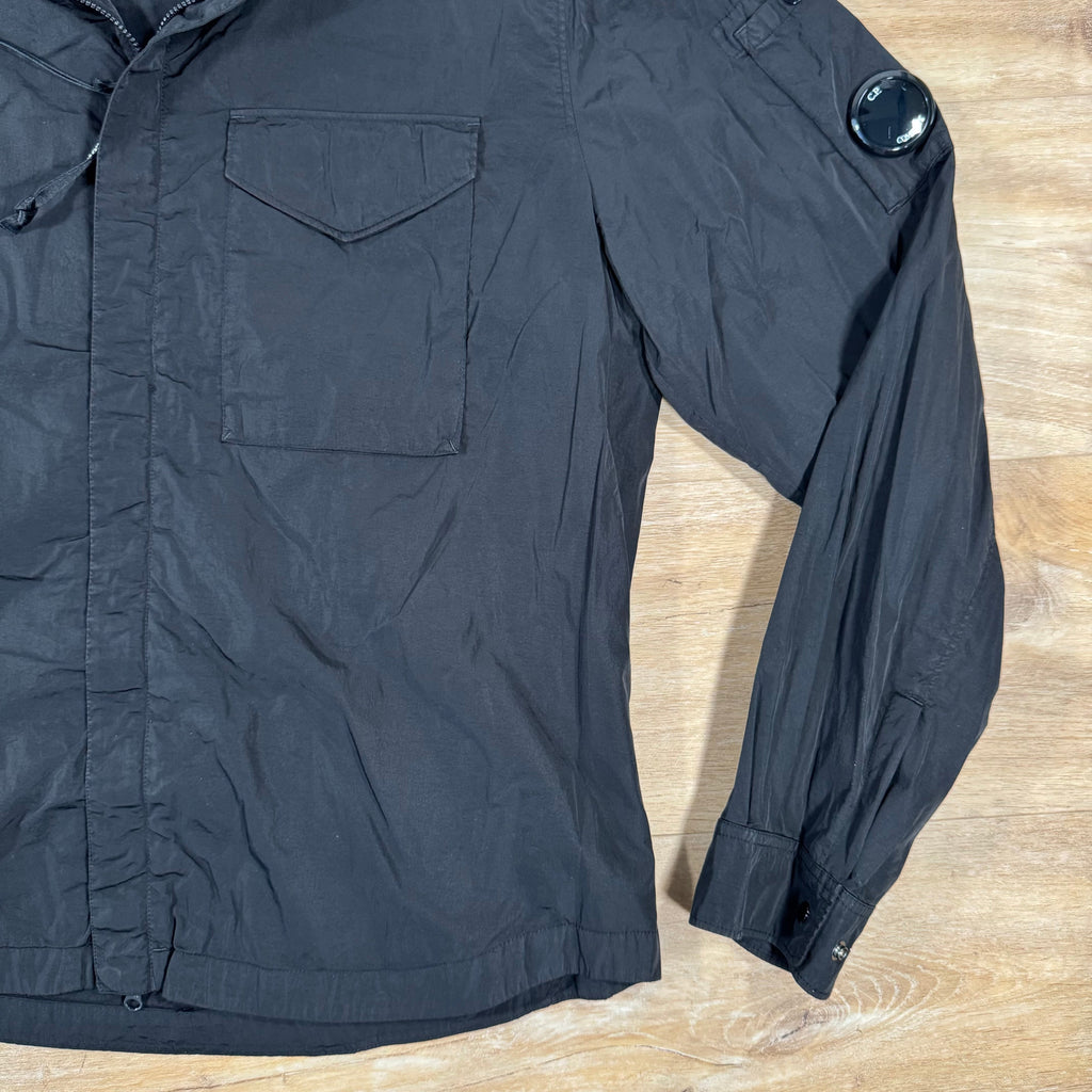 CP Company Chrome-R Lens Overshirt in Black Ironleague