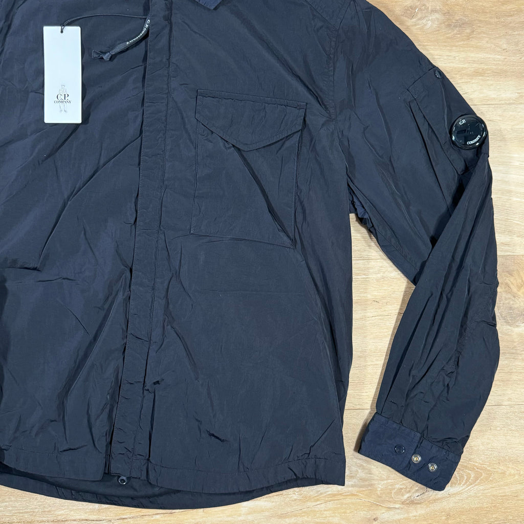 CP Company Chrome-R Lens Overshirt in Navy Ironleague