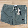 Stone Island Nylon Metal Button Swim Shorts in Sage Green Ironleague