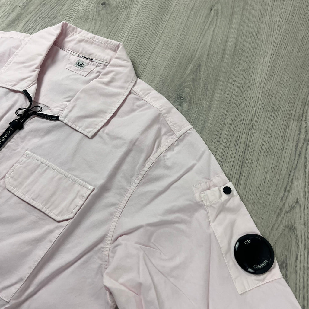 CP Company Zip Overshirt - Pink Ironleague