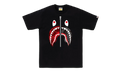 BAPE Color Camo Separate Shark Tee Black / Red 1K80 110 021 BLACK RED