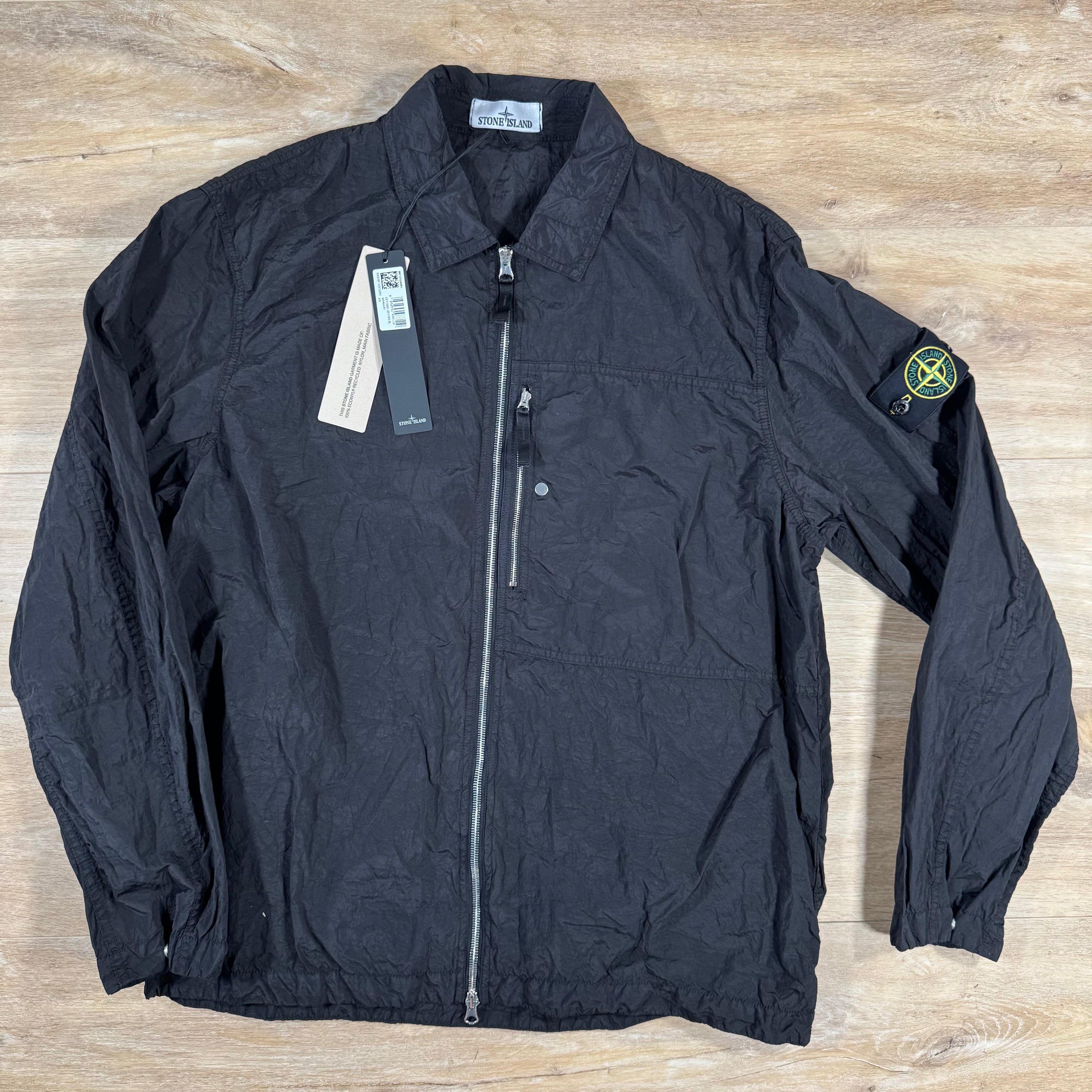 Stone Island Nylon Metal Overshirt in Black Ironleague
