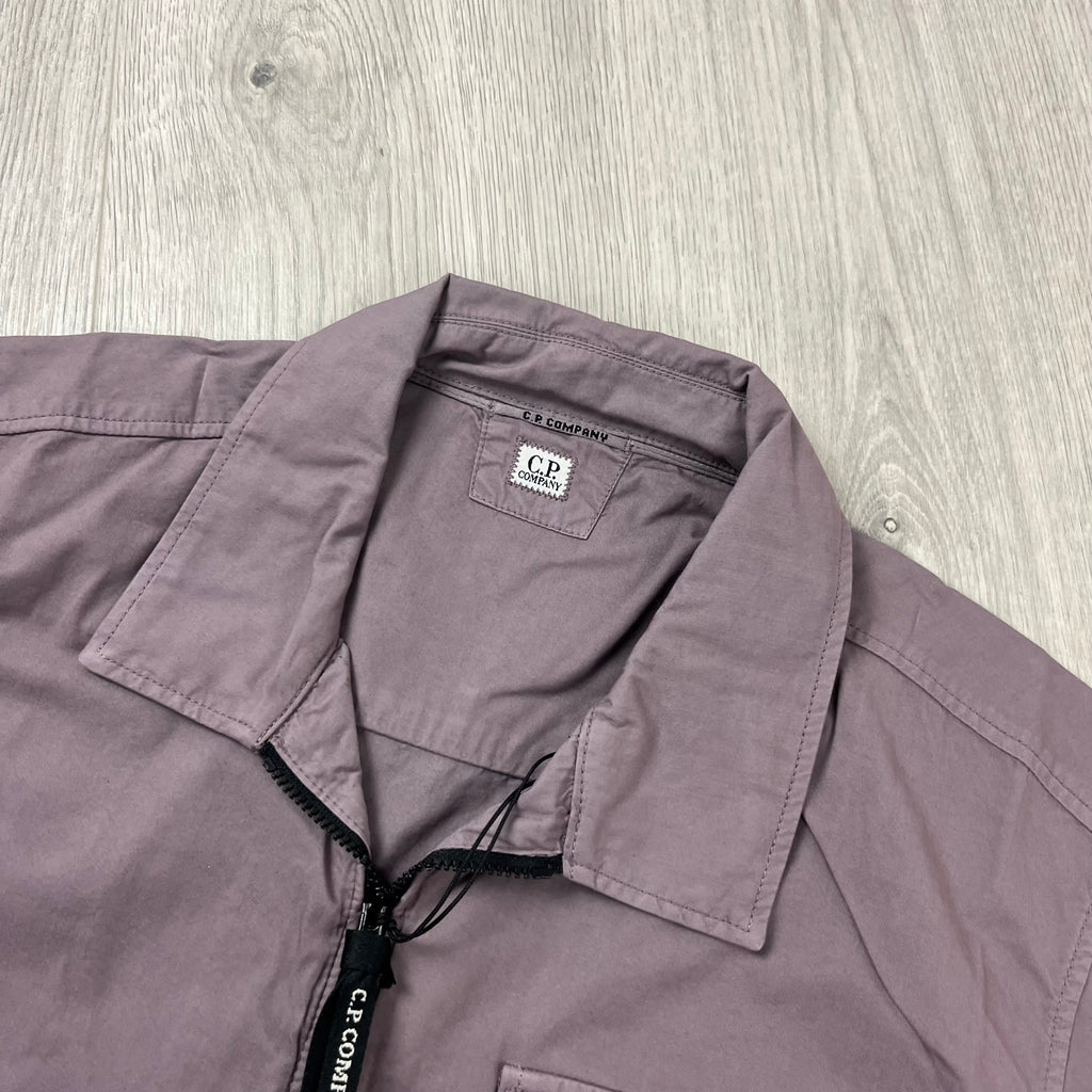 CP Company Zip Overshirt - Dove Ironleague