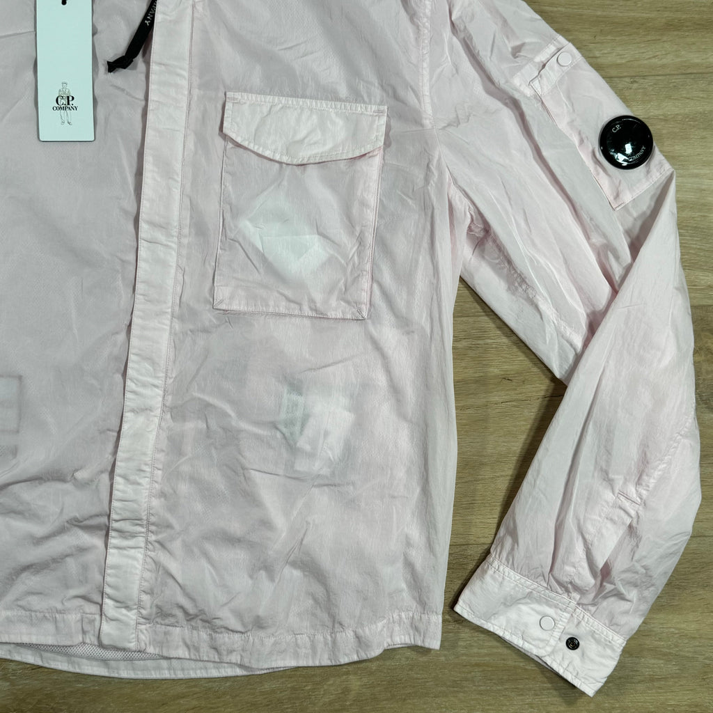 CP Company Chrome Lens Overshirt in Heavenly Pink Ironleague
