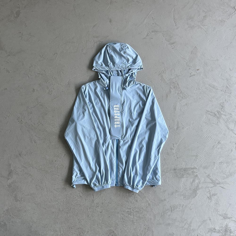 Trapstar Decoded Windbreaker Jacket - Light Blue Ironleague