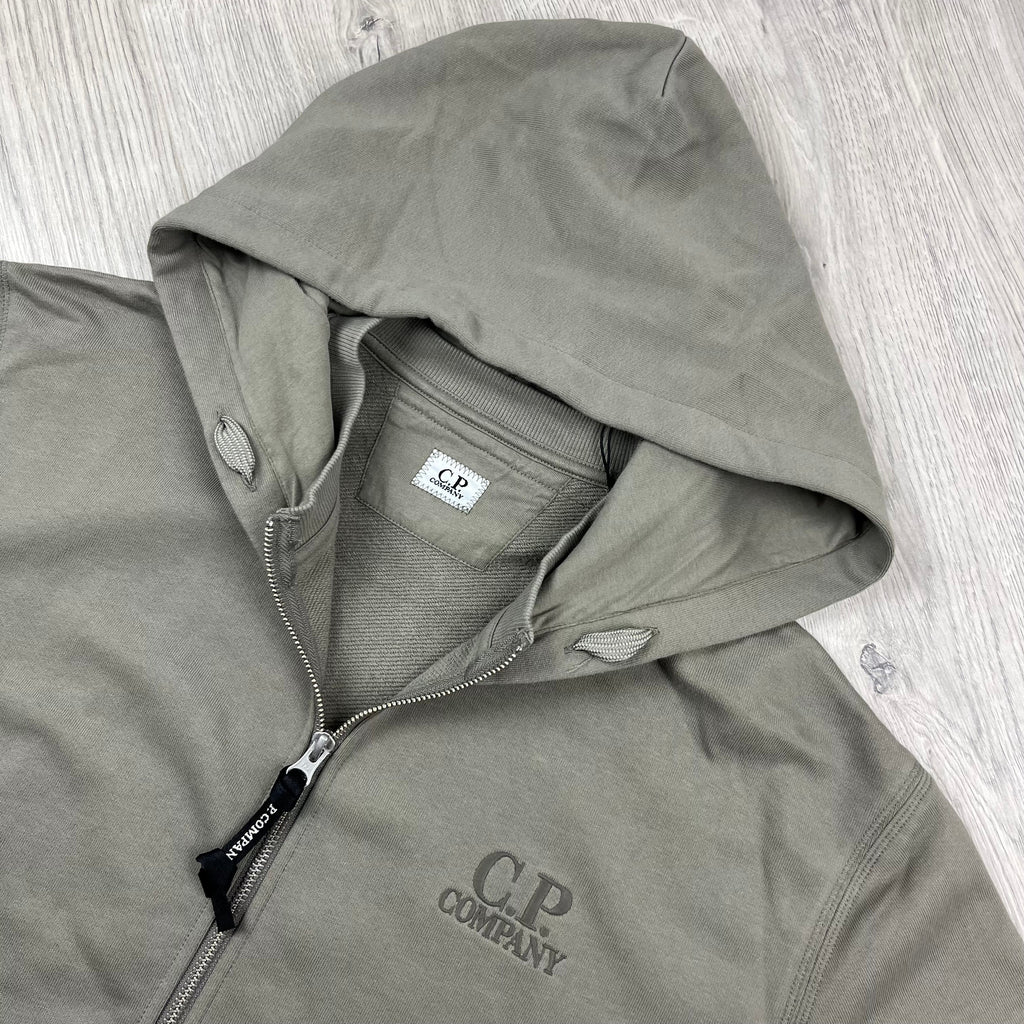 CP Company Raised Fleece Zip Hoodie - Fallen Rock Ironleague