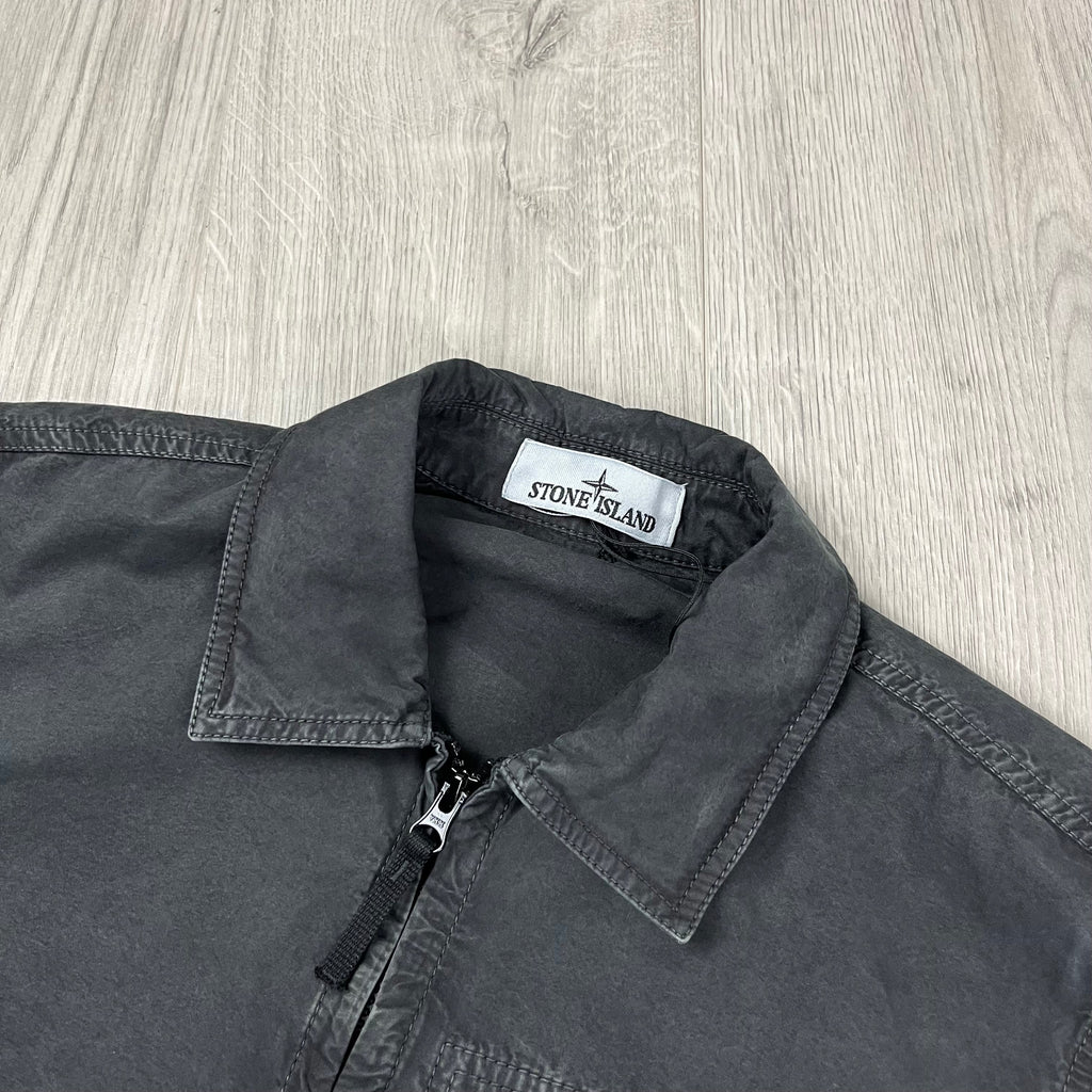 Stone Island Zip Overshirt - Charcoal Ironleague