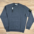 Stone Island Garment Dyed Crewneck Sweatshirt in Dark Grey Ironleague