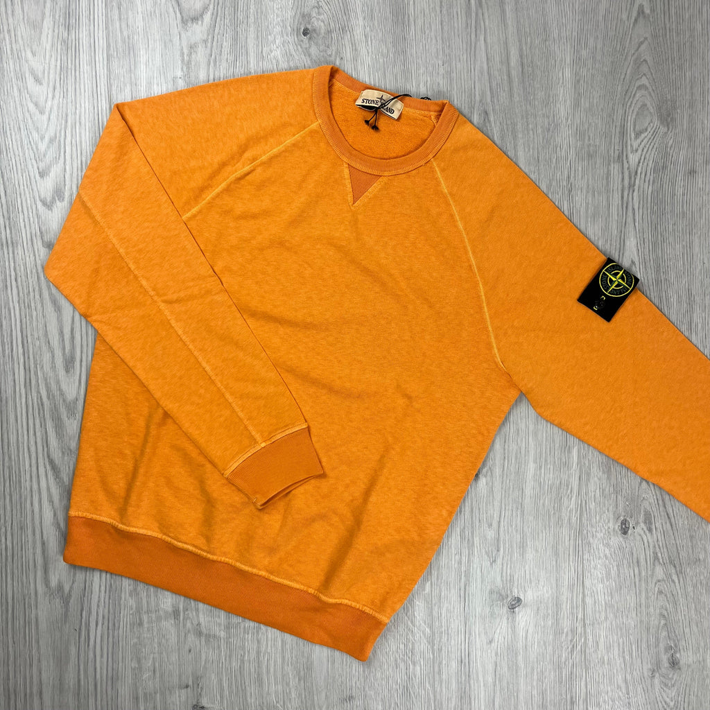 Stone Island Dyed Sweatshirt - Orange Ironleague