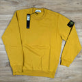 Stone Island Garment Dyed Crewneck Sweatshirt in Mustard Ironleague