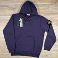 Stone Island Organic Cotton Fleece Pullover Hoodie in Dark Burgundy Ironleague