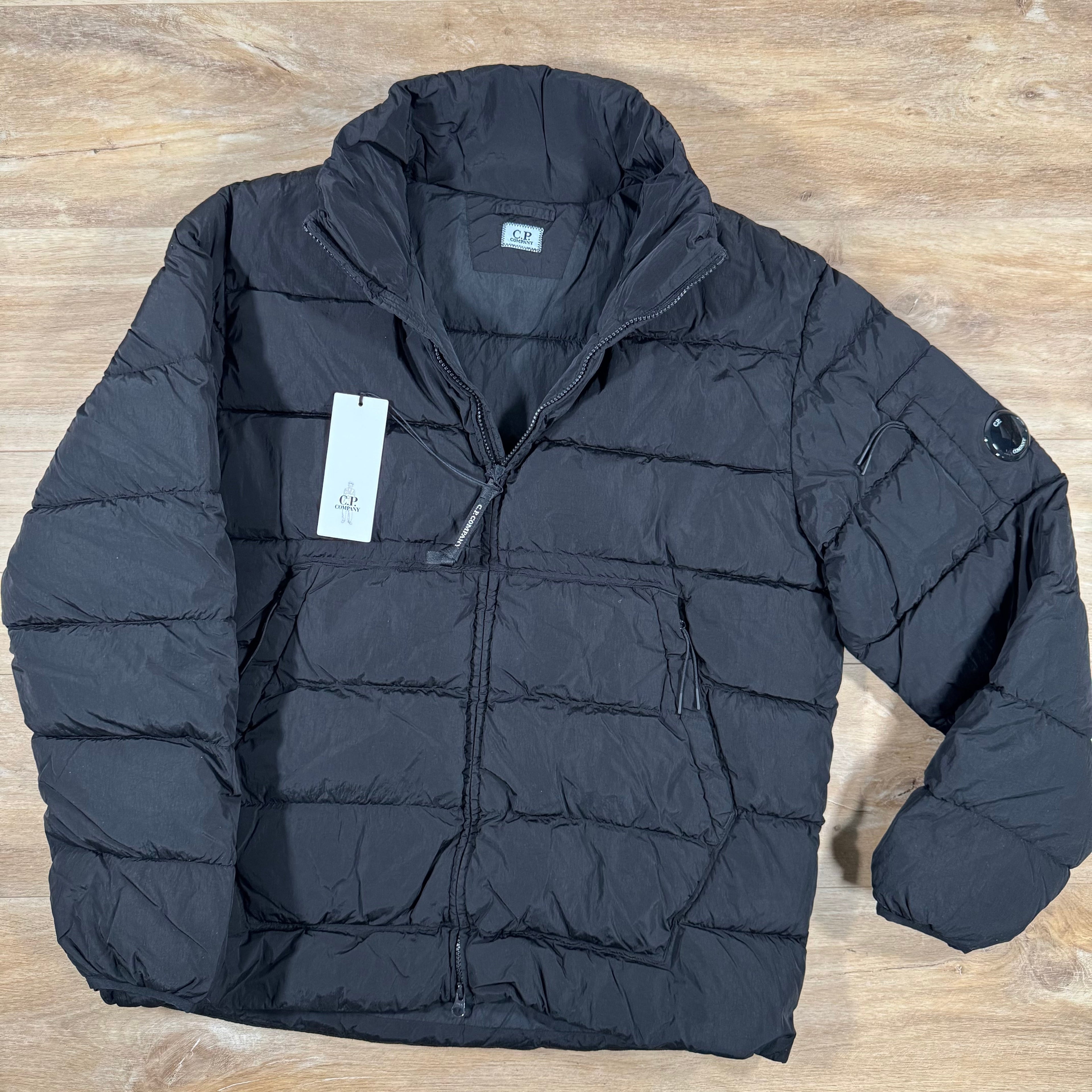 CP Company Chrome-R Down Lens Jacket in Black Ironleague