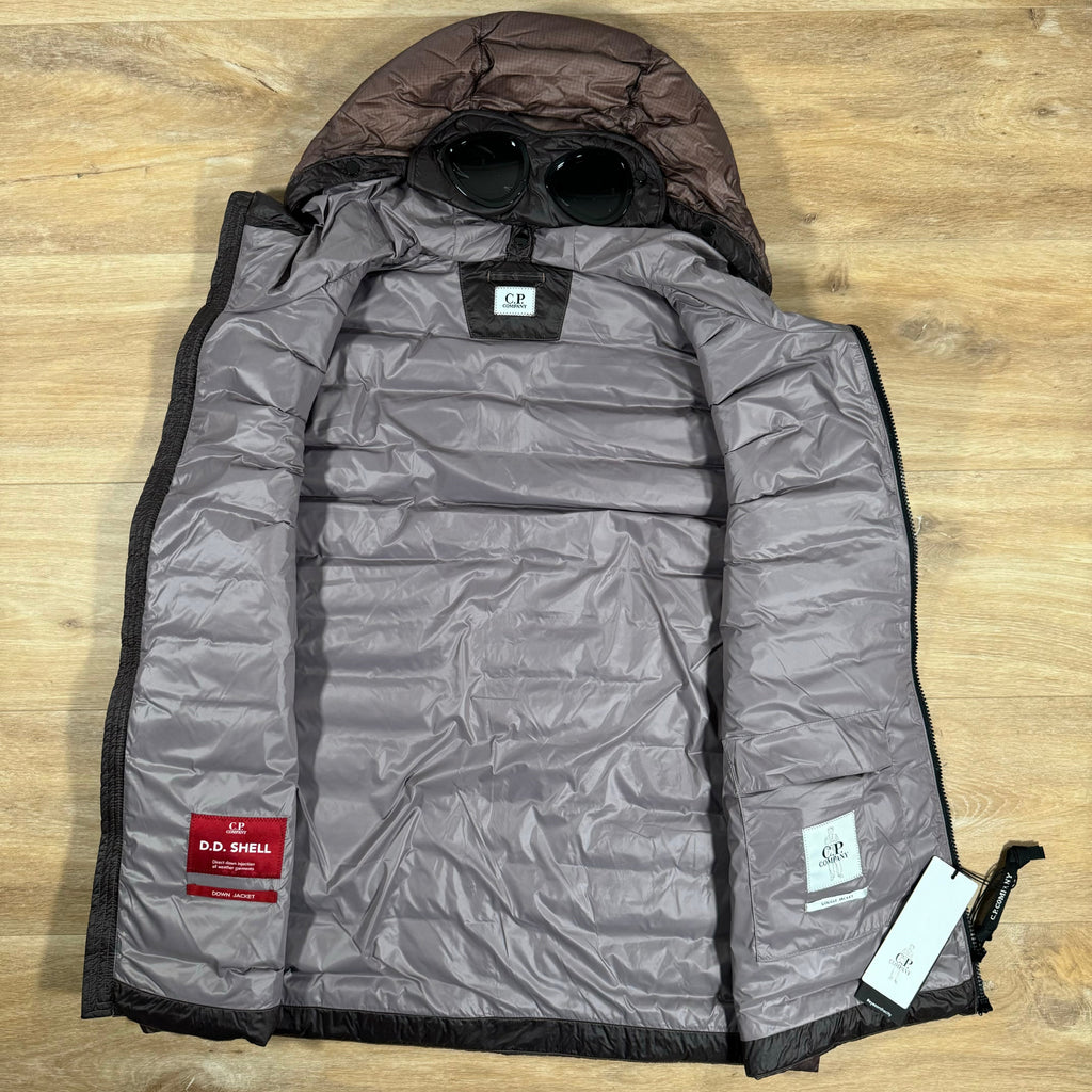 CP Company DD Shell Goggle Down Vest in Purple Dove Ironleague