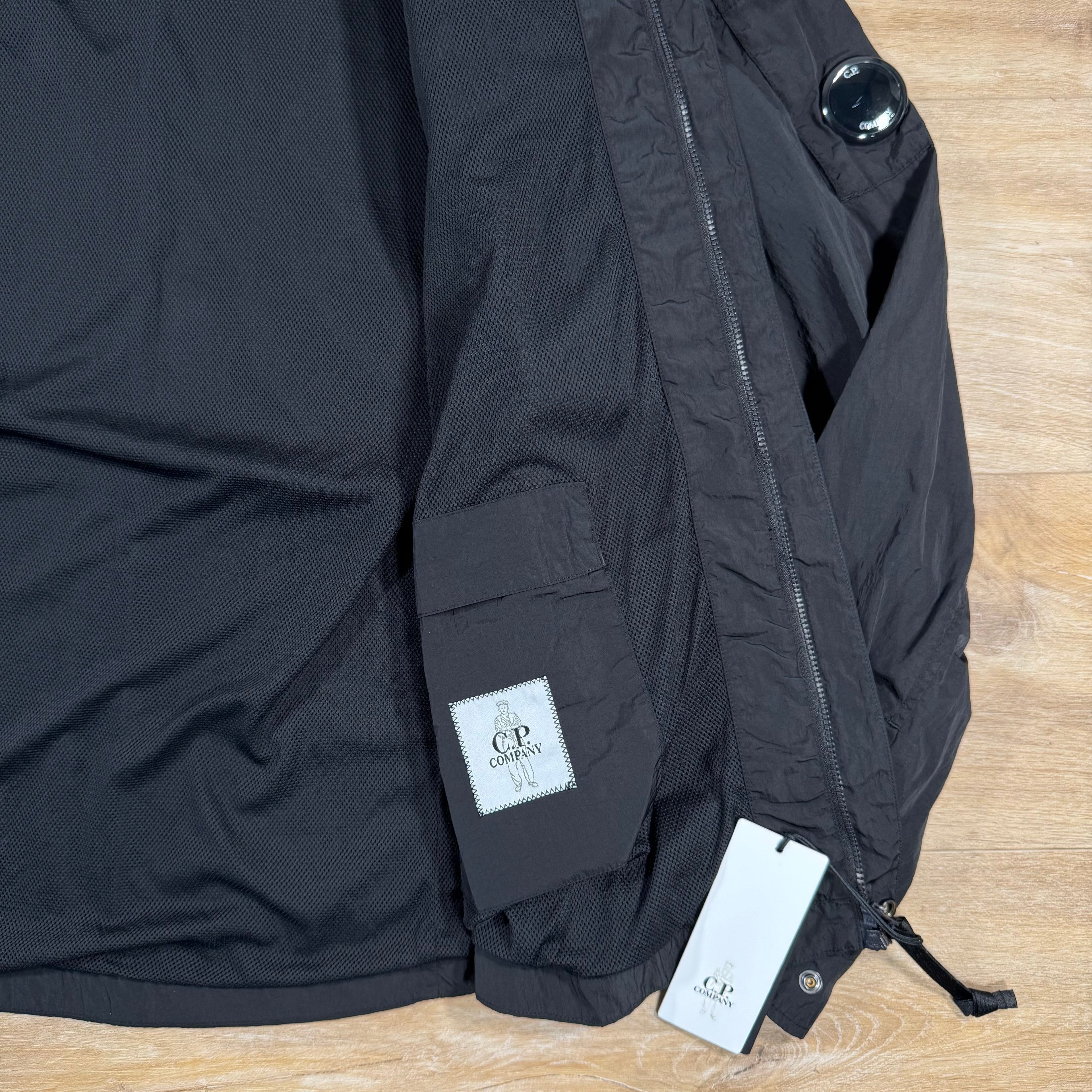 CP Company Chrome-R Lens Overshirt in Black Ironleague