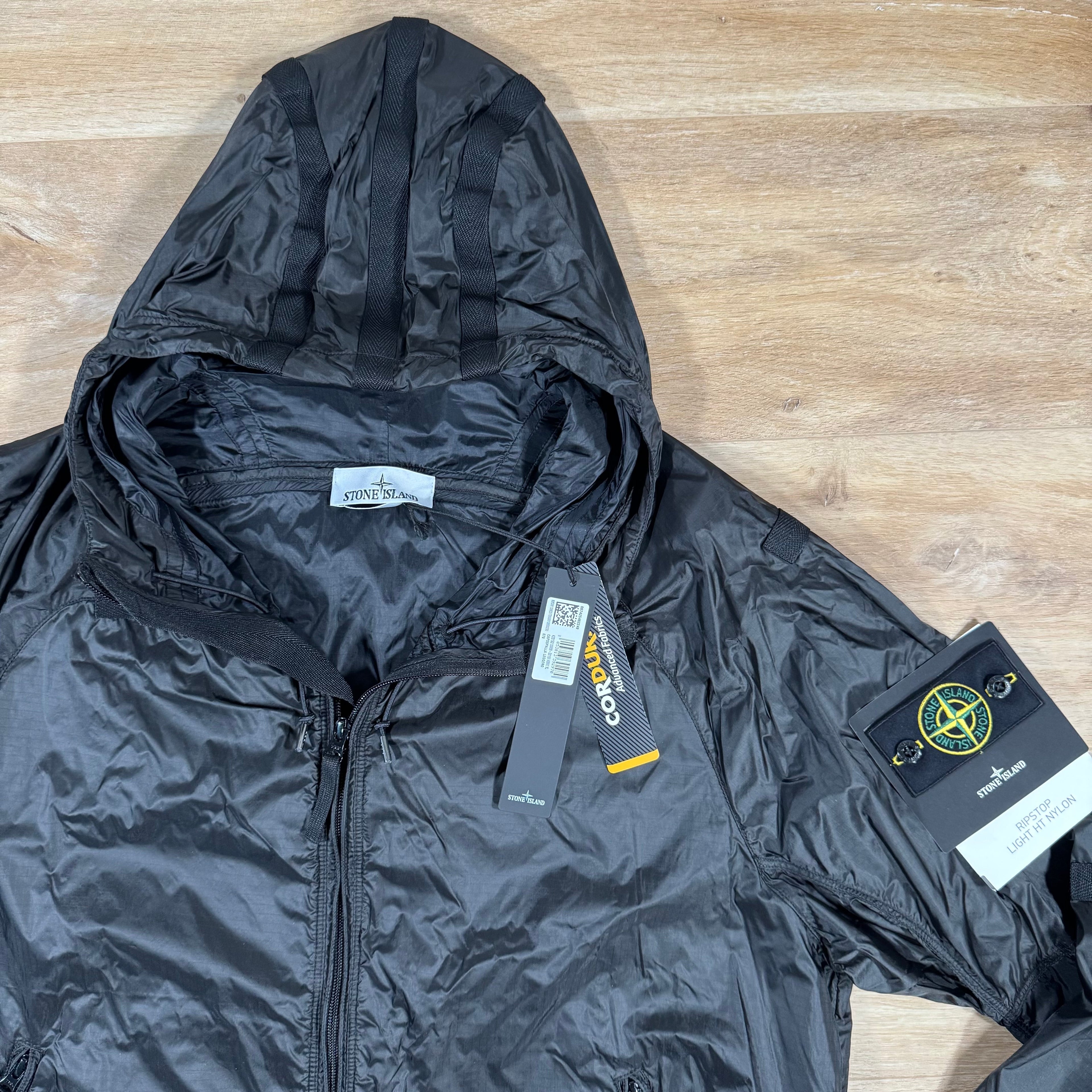 Stone Island Ripstop Light HT Nylon Jacket in Lead Grey Ironleague