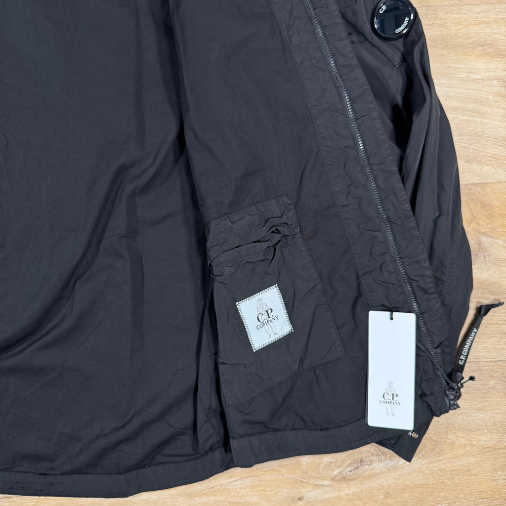CP Company Chrome-R Lens Overshirt in Black Ironleague