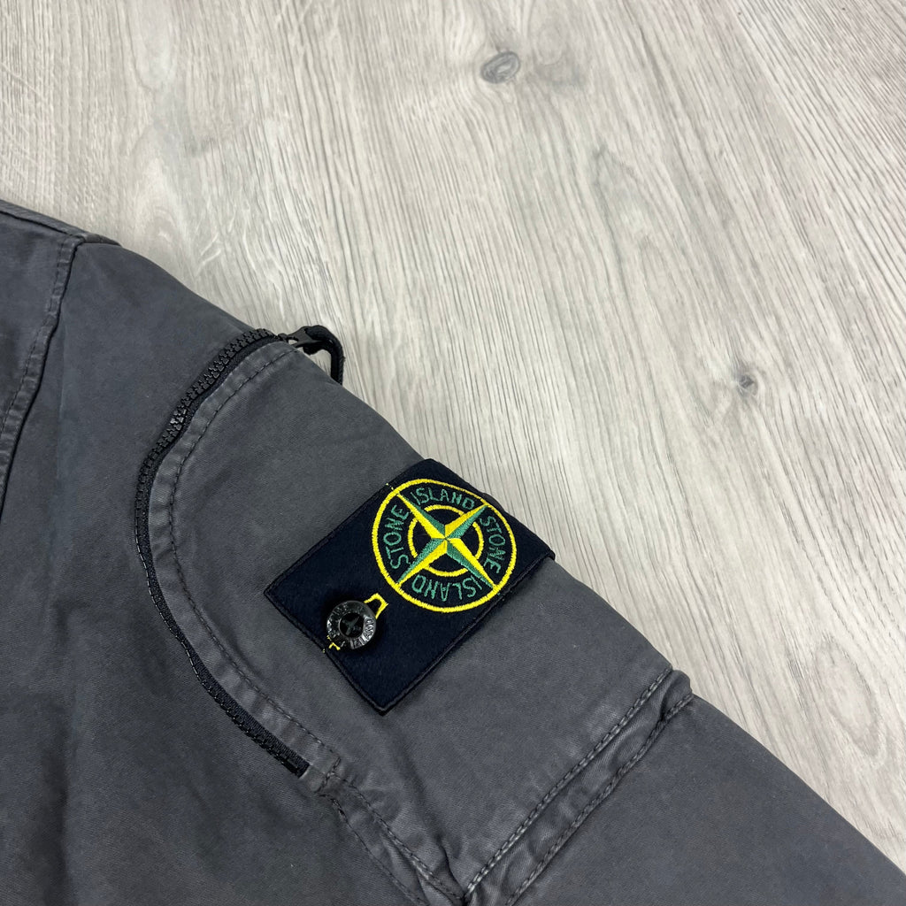 Stone Island Zip Overshirt - Charcoal Ironleague