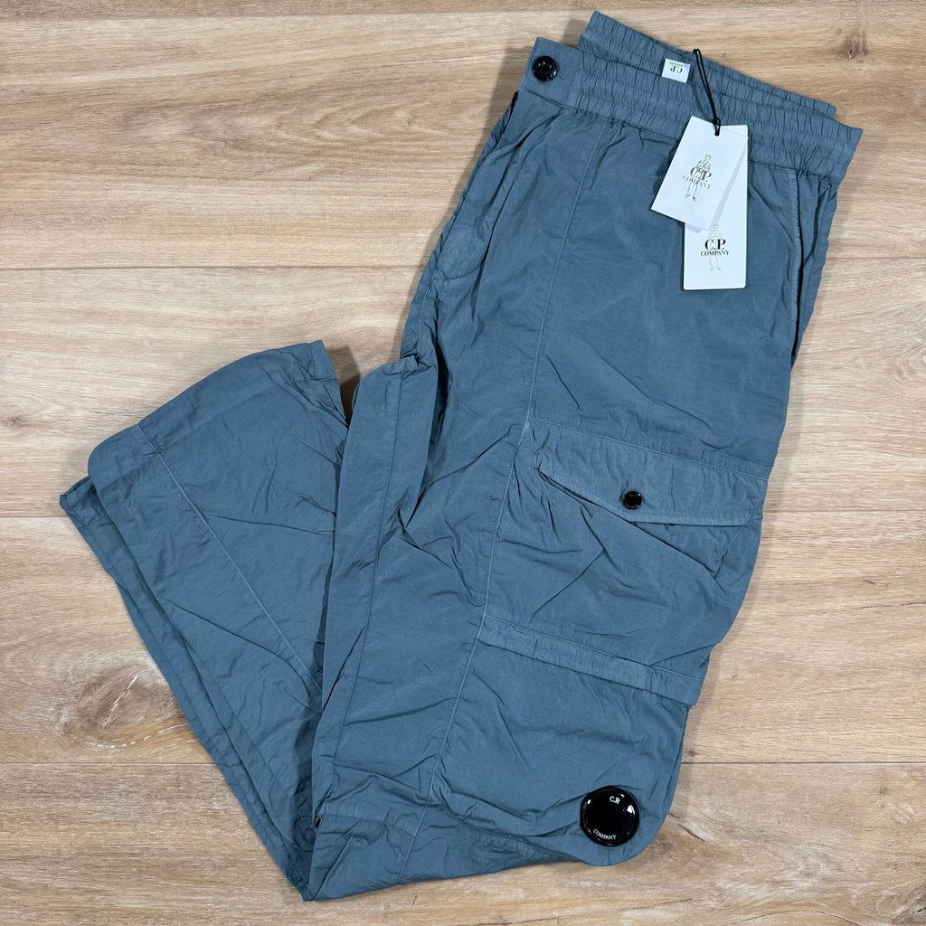 CP Company Chrome-R Cargo Lens Pants in Stormy Weather - Blue Ironleague