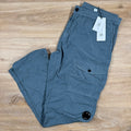 CP Company Chrome-R Cargo Lens Pants in Stormy Weather - Blue Ironleague