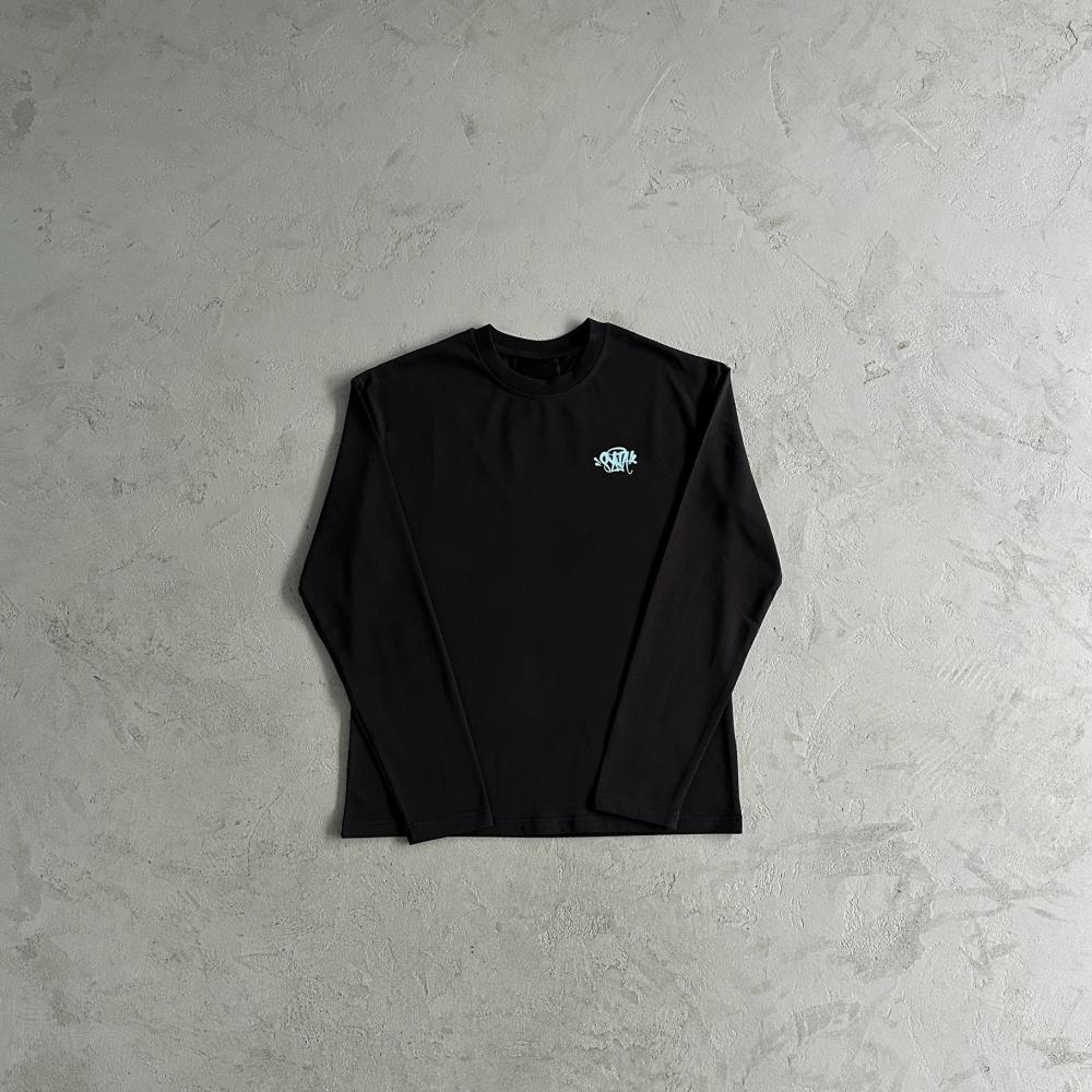 Syna Long Sleeve - Black/Baby Blue Ironleague