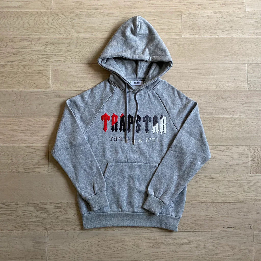 Trapstar Chenille Decoded Tracksuit - Grey/Black Ironleague