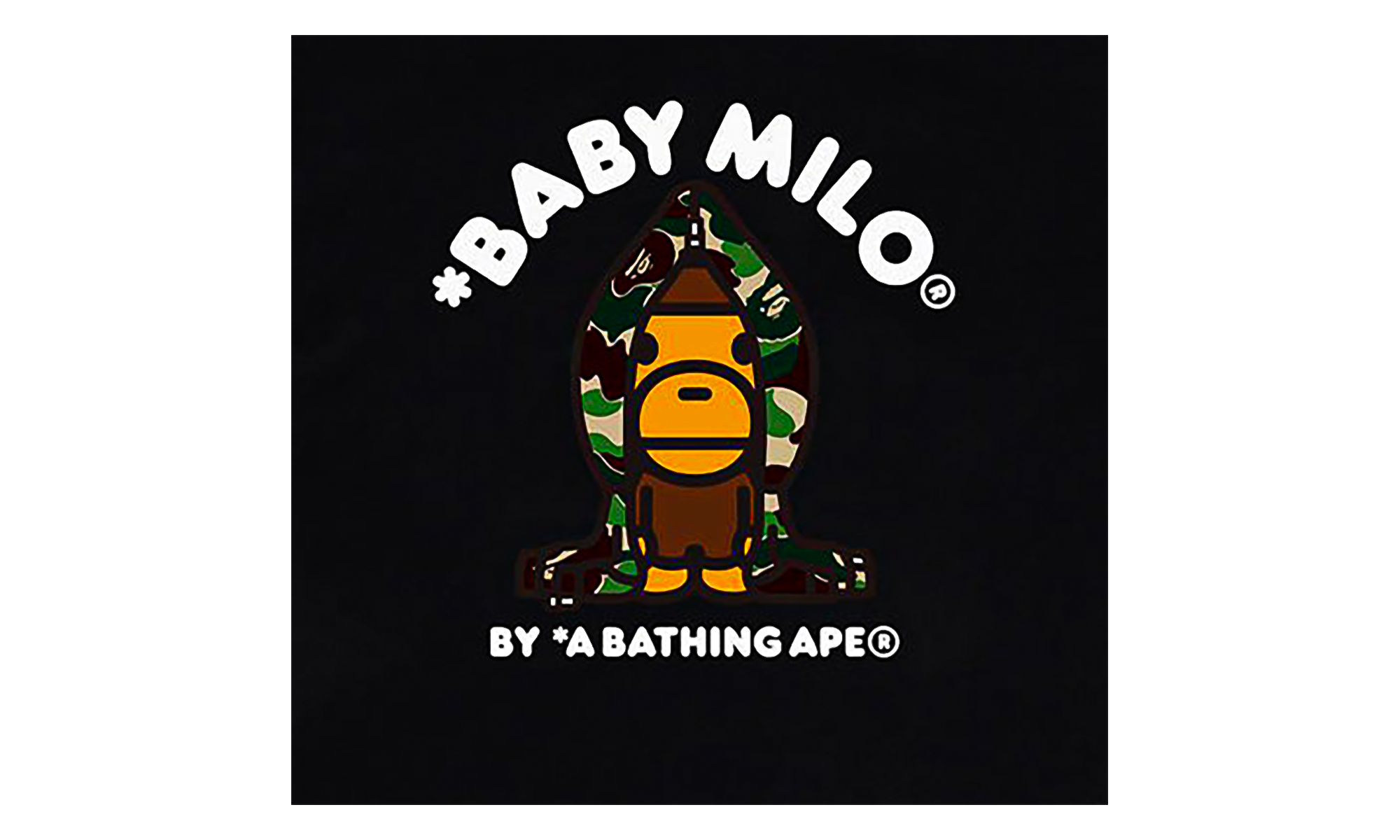 BAPE ABC Camo Milo Hoodie SS Tee Black/Green Camo 0ZXTEMX00510Q BKM