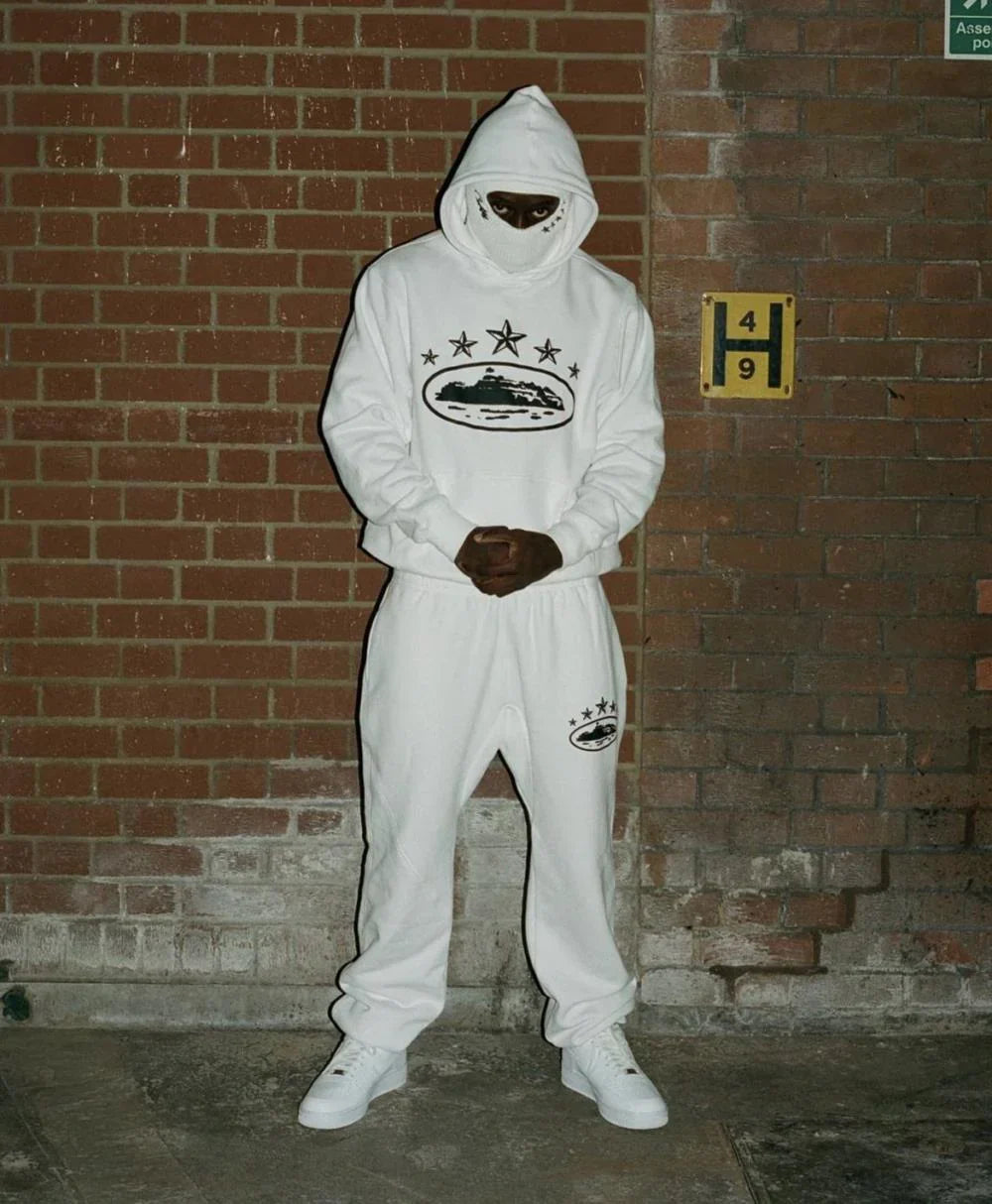 Corteiz 5 Starz Alcatraz Tracksuit - White Ironleague