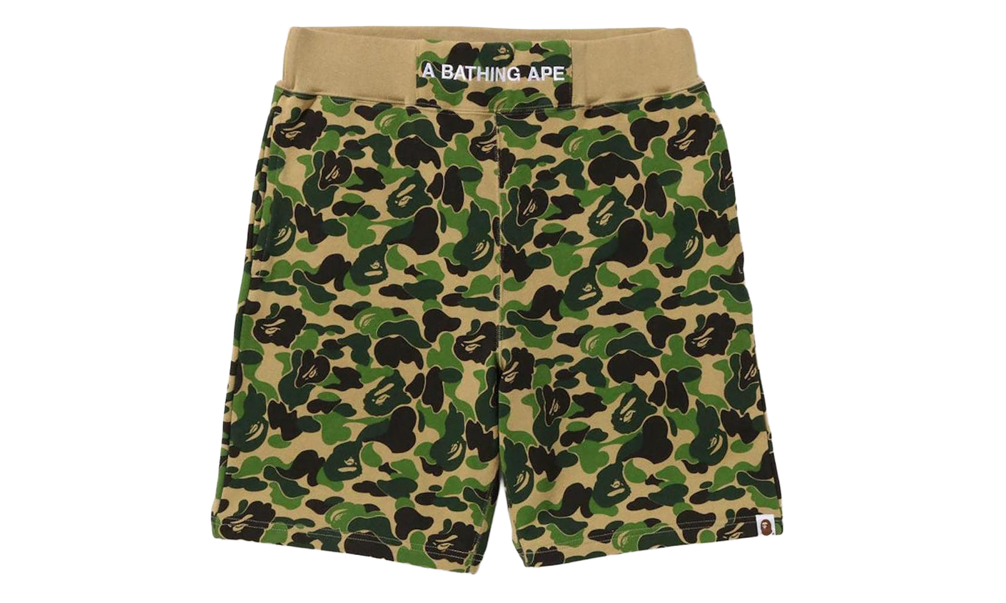 BAPE ABC Camo Sweat Shorts Green 1I30 153 017 GREEN