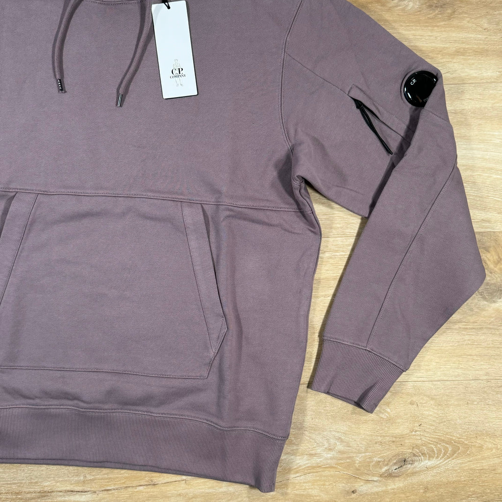 CP Company Diagonal Raised Lens Hoodie in Purple Dove Ironleague