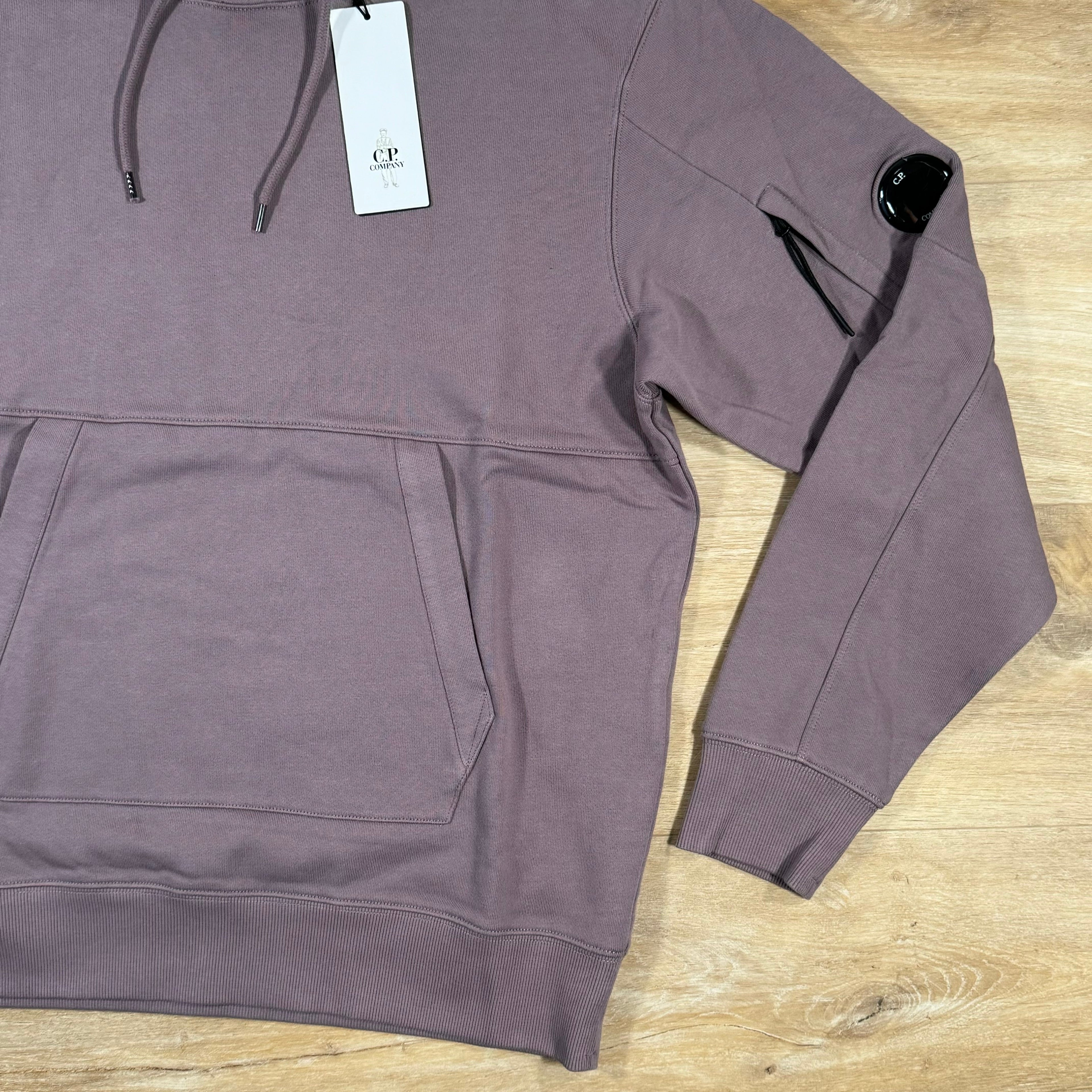 CP Company Diagonal Raised Lens Hoodie in Purple Dove Ironleague